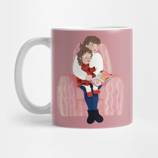 Mother and Daughter Reading books Mug